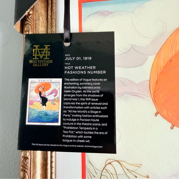 Vogue Vintage Framed Painting - Picture 3 of 3